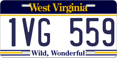 WV license plate 1VG559