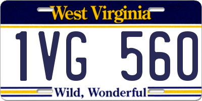 WV license plate 1VG560