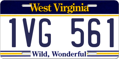 WV license plate 1VG561