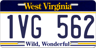 WV license plate 1VG562