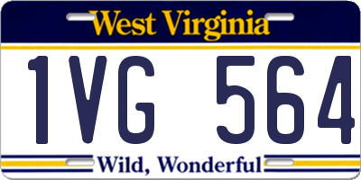 WV license plate 1VG564