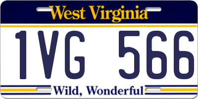 WV license plate 1VG566