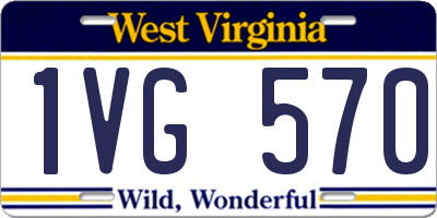 WV license plate 1VG570