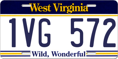WV license plate 1VG572
