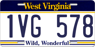 WV license plate 1VG578