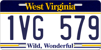 WV license plate 1VG579