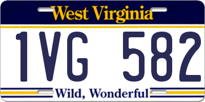 WV license plate 1VG582