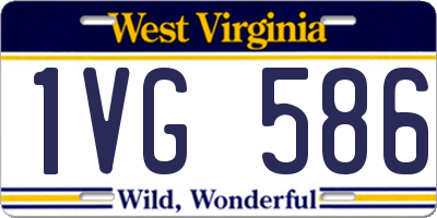 WV license plate 1VG586