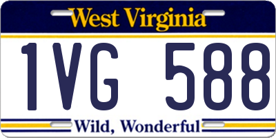 WV license plate 1VG588