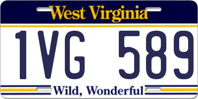 WV license plate 1VG589