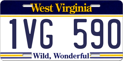 WV license plate 1VG590