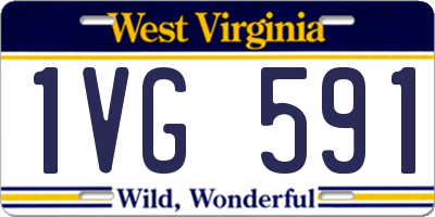 WV license plate 1VG591