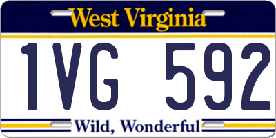 WV license plate 1VG592