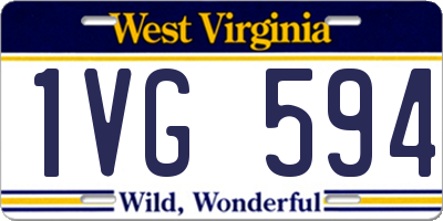 WV license plate 1VG594