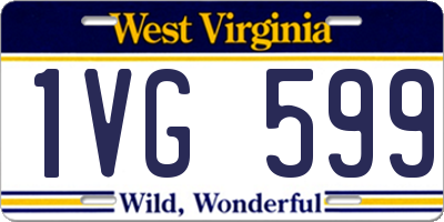 WV license plate 1VG599
