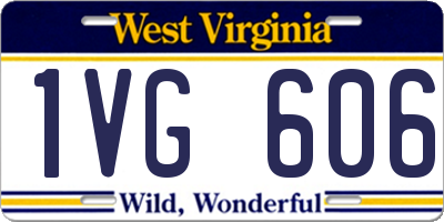 WV license plate 1VG606