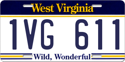 WV license plate 1VG611