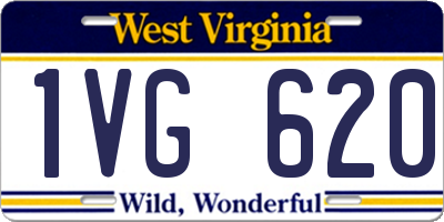 WV license plate 1VG620