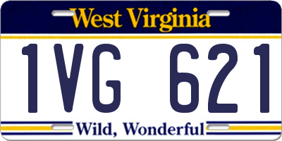 WV license plate 1VG621