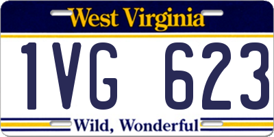 WV license plate 1VG623