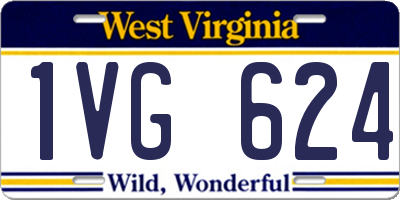 WV license plate 1VG624