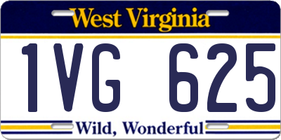 WV license plate 1VG625