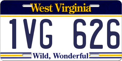 WV license plate 1VG626
