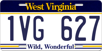 WV license plate 1VG627