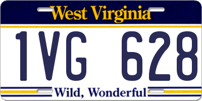 WV license plate 1VG628