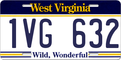 WV license plate 1VG632