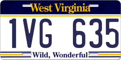 WV license plate 1VG635
