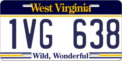 WV license plate 1VG638