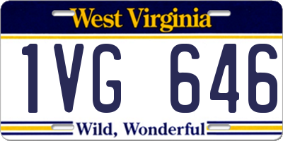 WV license plate 1VG646