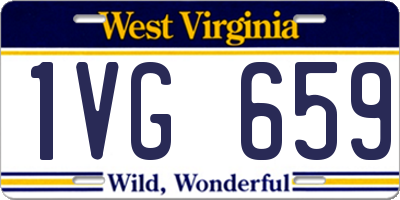 WV license plate 1VG659