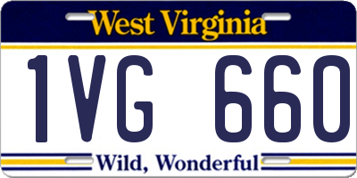 WV license plate 1VG660