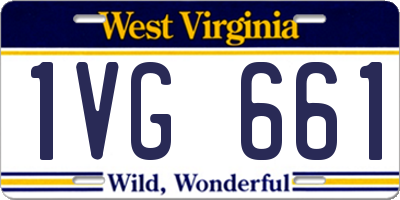 WV license plate 1VG661