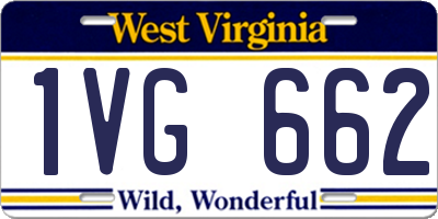 WV license plate 1VG662