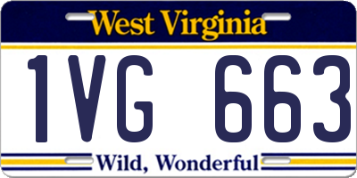 WV license plate 1VG663