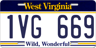 WV license plate 1VG669