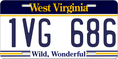 WV license plate 1VG686