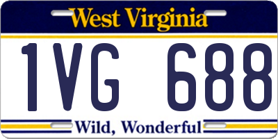 WV license plate 1VG688