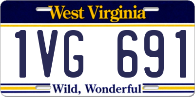 WV license plate 1VG691