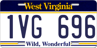 WV license plate 1VG696