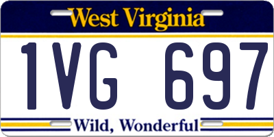 WV license plate 1VG697