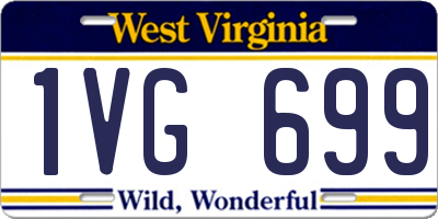 WV license plate 1VG699