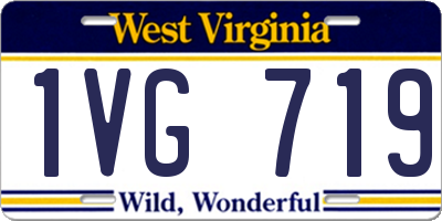 WV license plate 1VG719