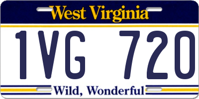 WV license plate 1VG720