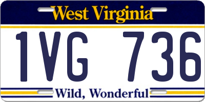 WV license plate 1VG736