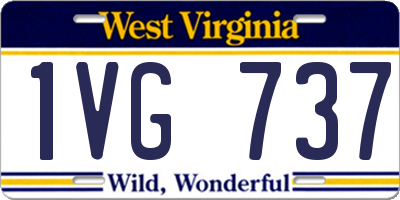 WV license plate 1VG737