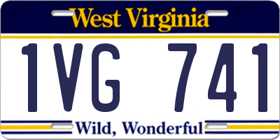WV license plate 1VG741